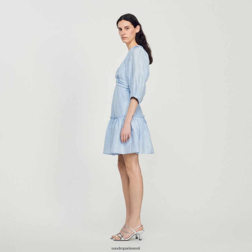 Sandro Paris kehakate naised lühike kootud kleit BN4RF364 sinine