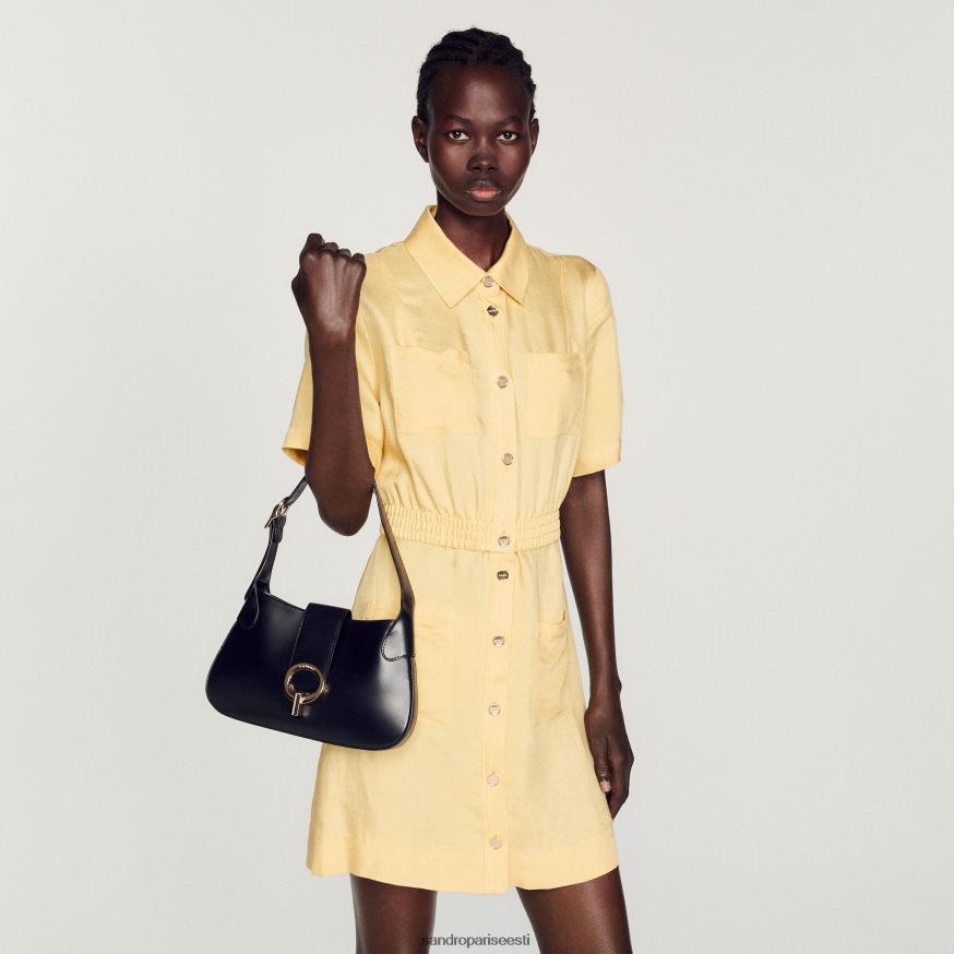 Sandro Paris kehakate naised lühike nööpidega kleit BN4RF311 vanilje