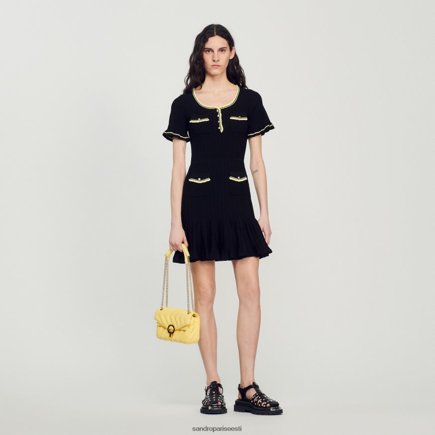 Sandro Paris kehakate naised lühike nööpidega kleit BN4RF400 must