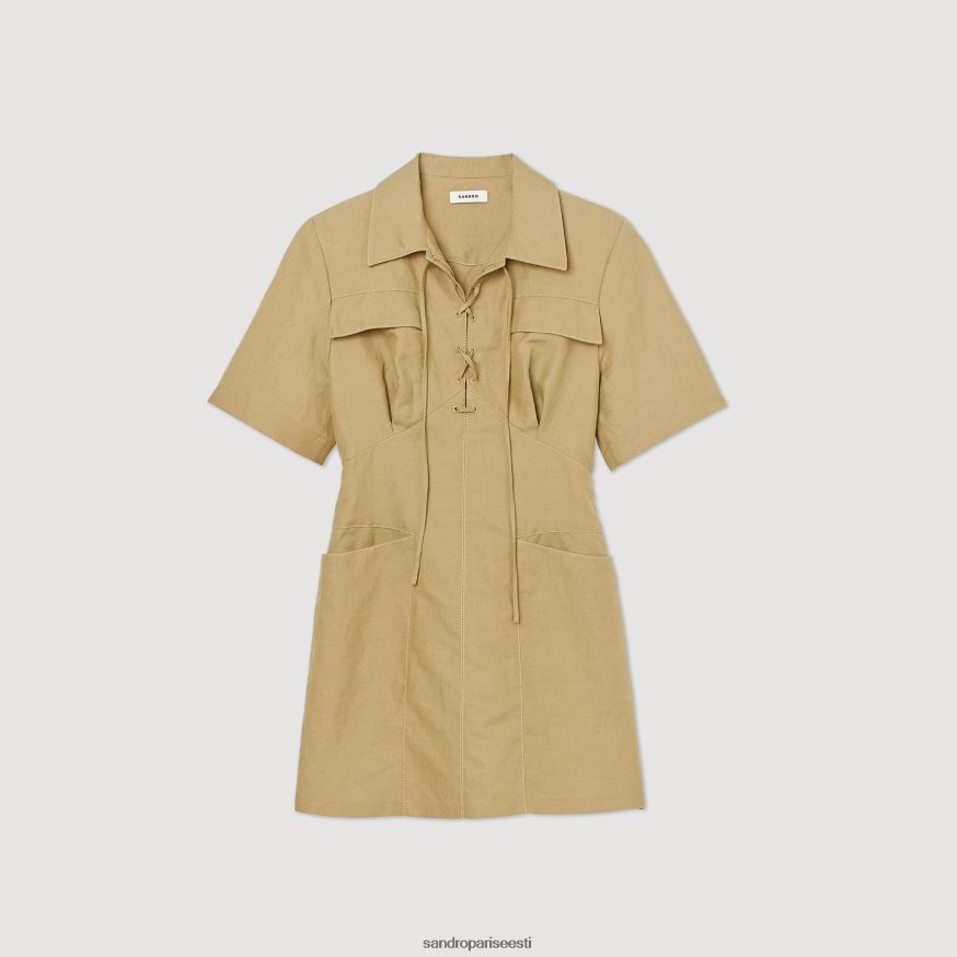 Sandro Paris kehakate naised lühike nöörkleit BN4RF166 oliiviroheline