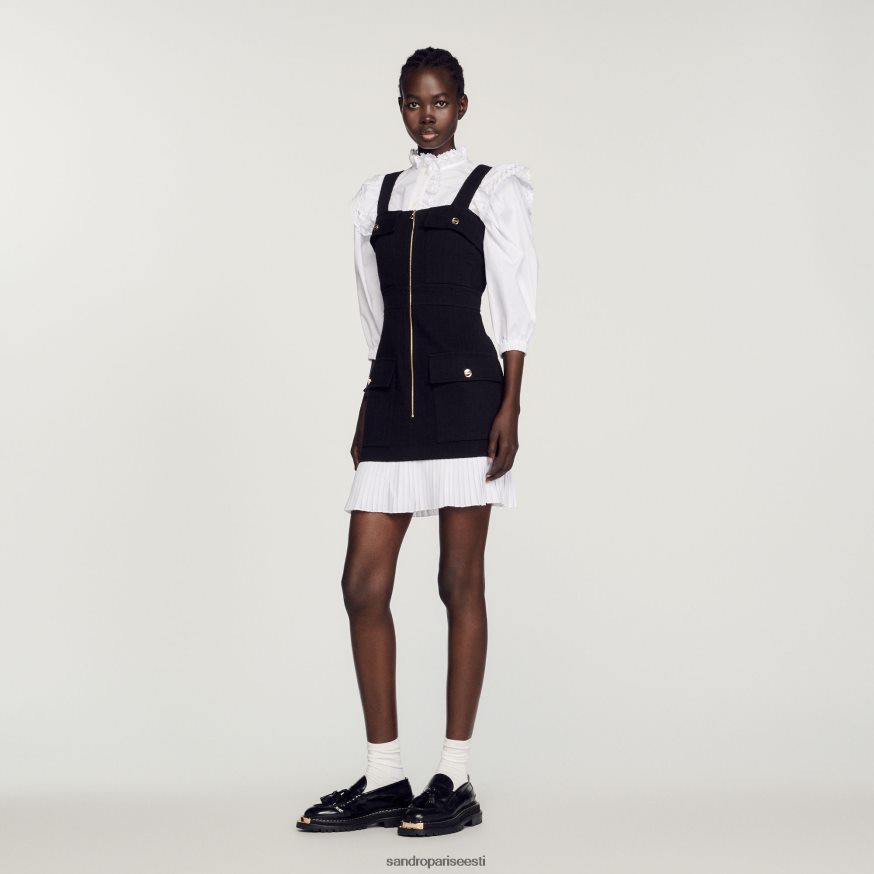 Sandro Paris kehakate naised lühike tweed kleit BN4RF405 must