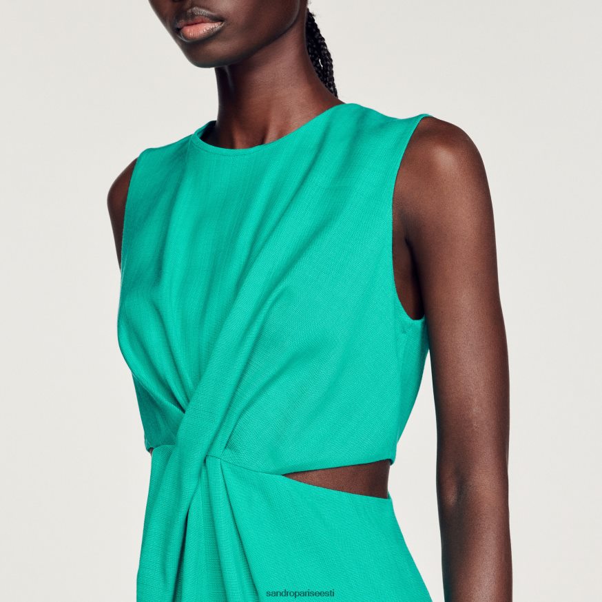 Sandro Paris kehakate naised lühike väljalõigetega kleit BN4RF417 emeraude roheline