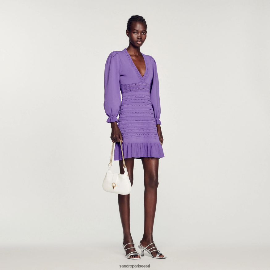 Sandro Paris kehakate naised lühike volangidega kleit BN4RF390 üks värv