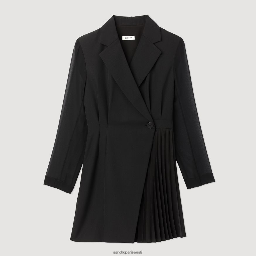 Sandro Paris kehakate naised ümbritsev kleit BN4RF177 must