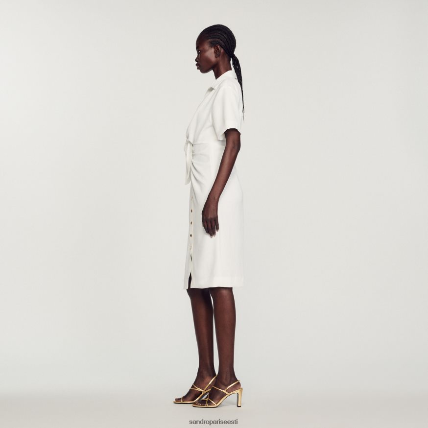 Sandro Paris kehakate naised nööpidega midi kleit BN4RF242 ekru