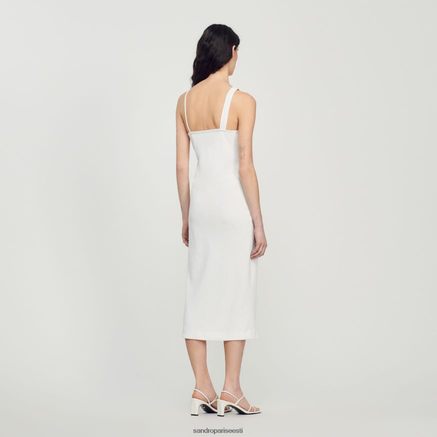 Sandro Paris kehakate naised pikk asümmeetriline kleit BN4RF394 ekru