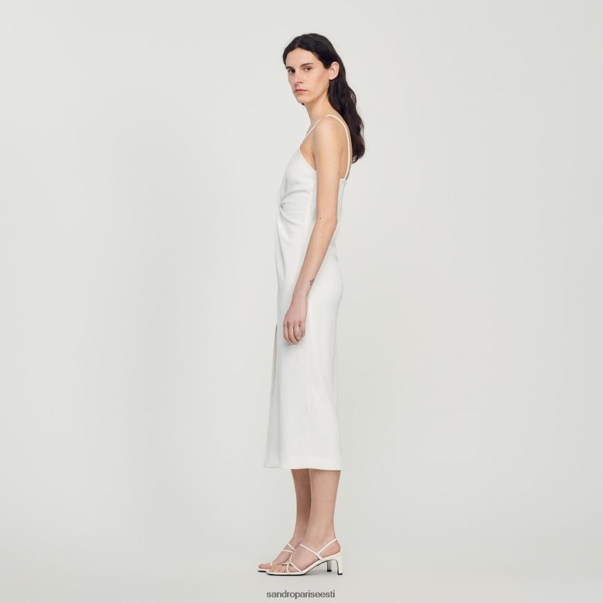 Sandro Paris kehakate naised pikk asümmeetriline kleit BN4RF394 ekru