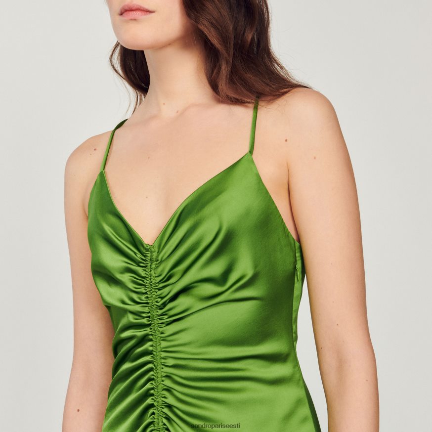 Sandro Paris kehakate naised pikk lendav kleit BN4RF310 emeraude roheline
