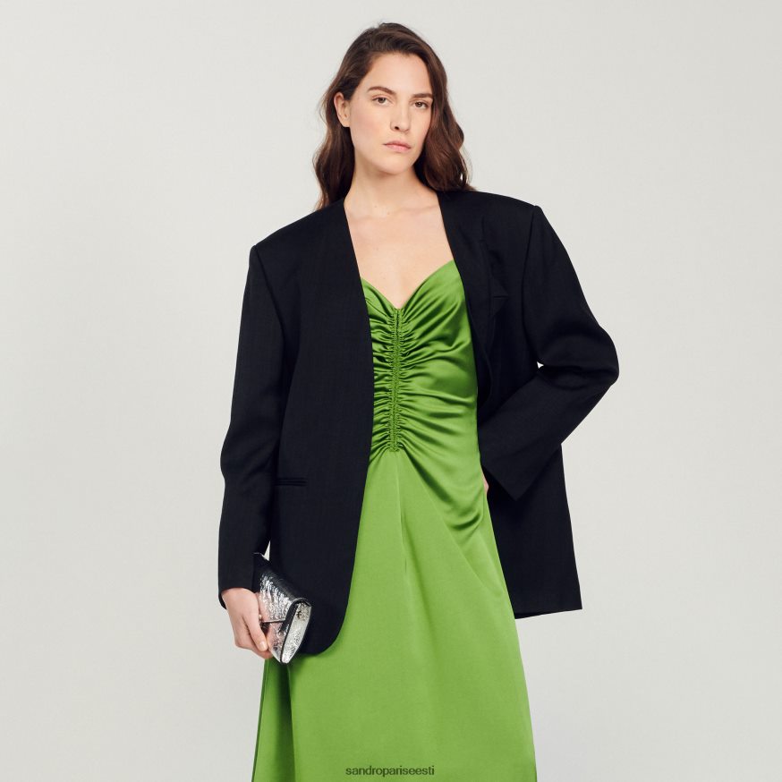 Sandro Paris kehakate naised pikk lendav kleit BN4RF310 emeraude roheline