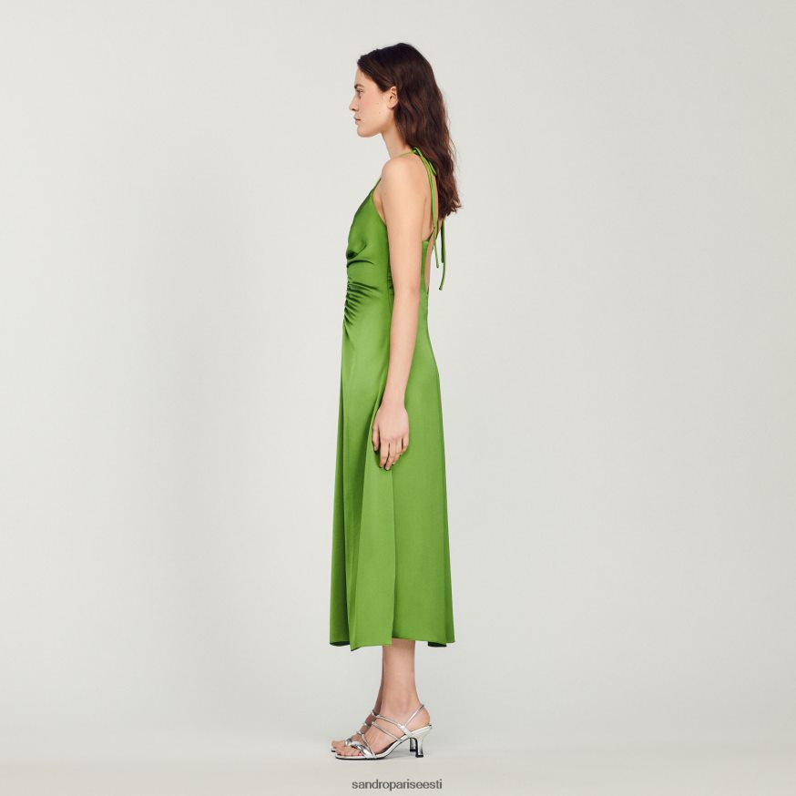 Sandro Paris kehakate naised pikk lendav kleit BN4RF310 emeraude roheline