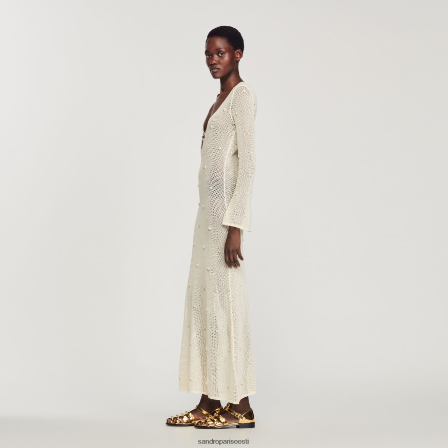 Sandro Paris kehakate naised pikk võrkkleit BN4RF122 ekru