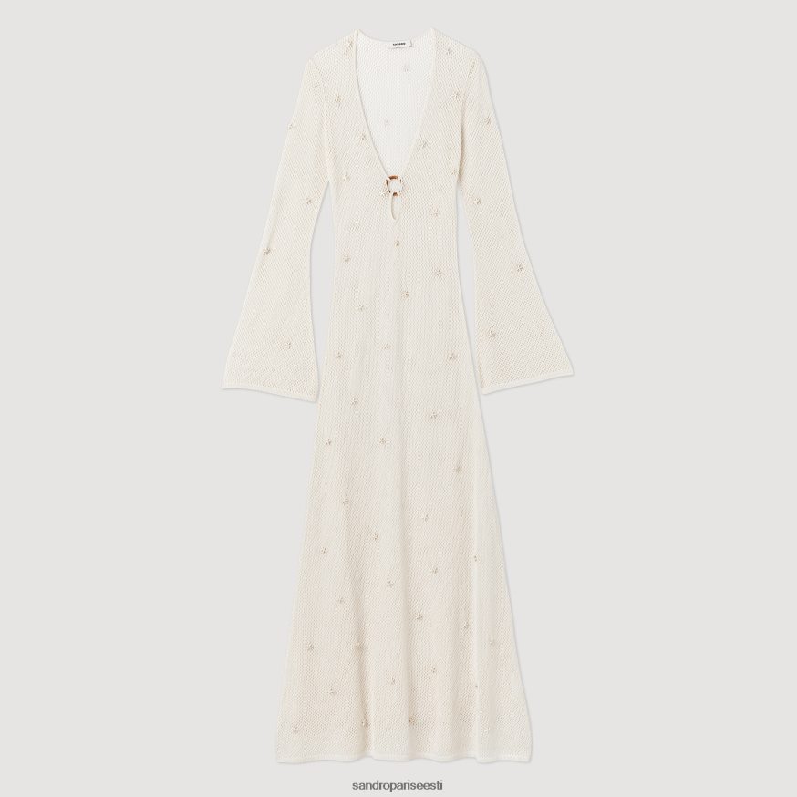 Sandro Paris kehakate naised pikk võrkkleit BN4RF122 ekru