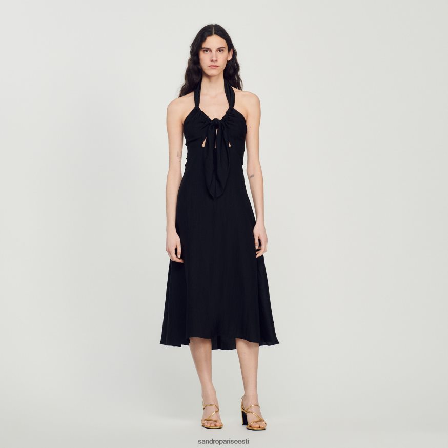 Sandro Paris kehakate naised seotud seljata kleit BN4RF206 must