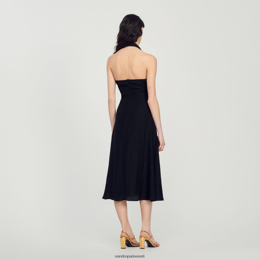 Sandro Paris kehakate naised seotud seljata kleit BN4RF206 must