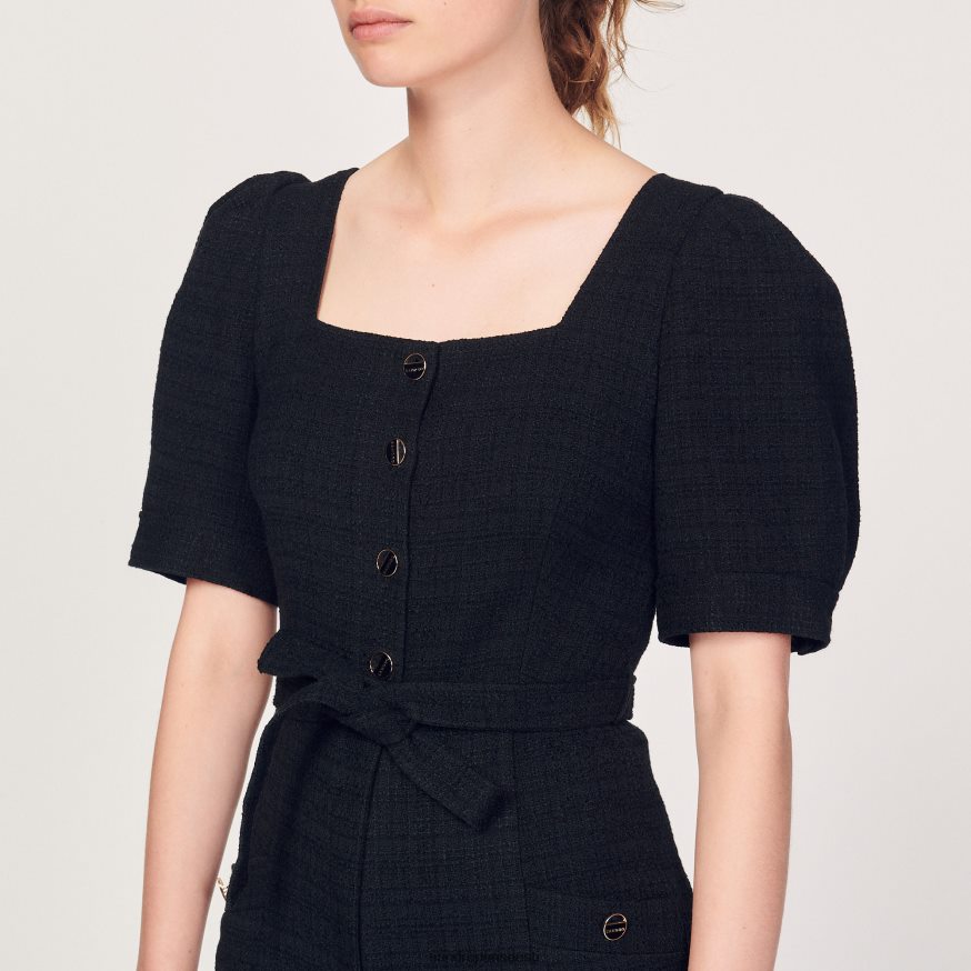 Sandro Paris kehakate naised tweedi kombinesoon BN4RF213 must