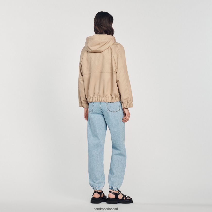 Sandro Paris kehakate naised kapuutsiga parka BN4RF406 beež