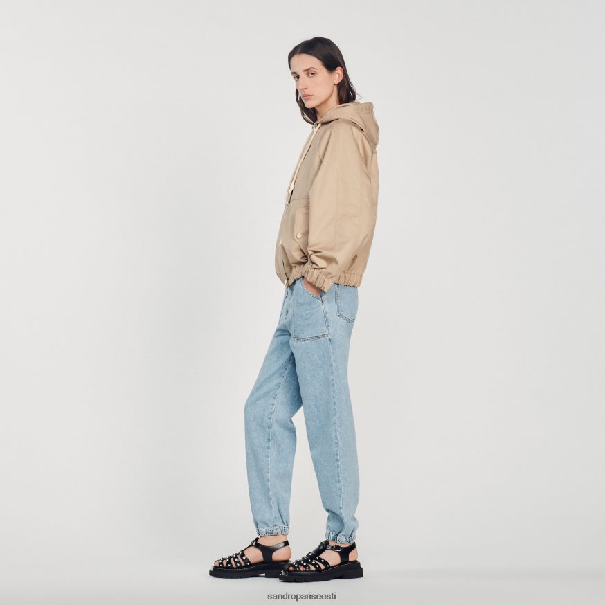 Sandro Paris kehakate naised kapuutsiga parka BN4RF406 beež