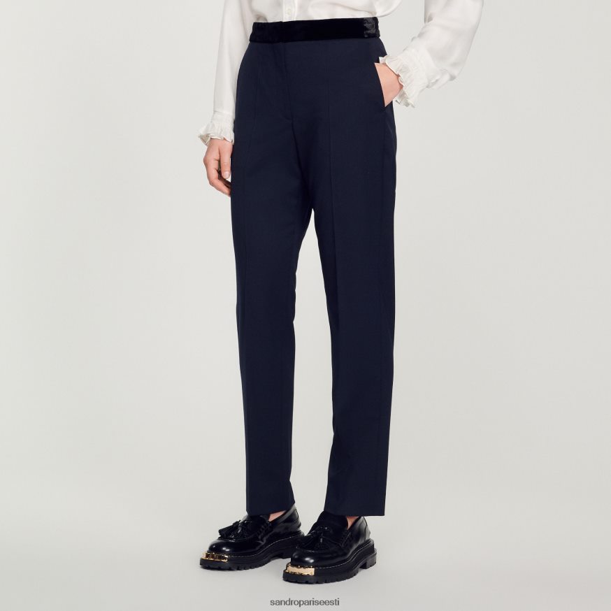 Sandro Paris kehakate naised klassikalised püksid BN4RF440 sügav sinine