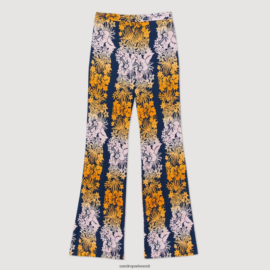 Sandro Paris kehakate naised lahtised hawaii mustriga püksid BN4RF273 must