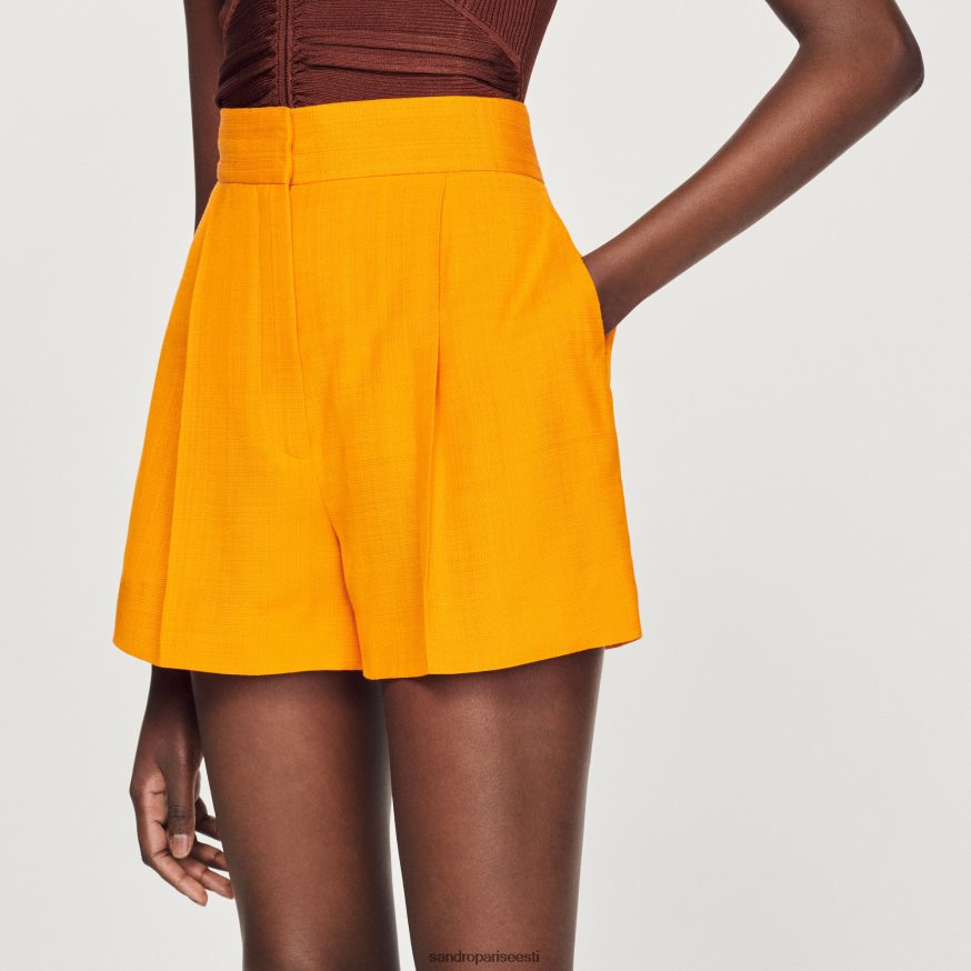 Sandro Paris kehakate naised laia säärega lühikesed püksid BN4RF387 oranž