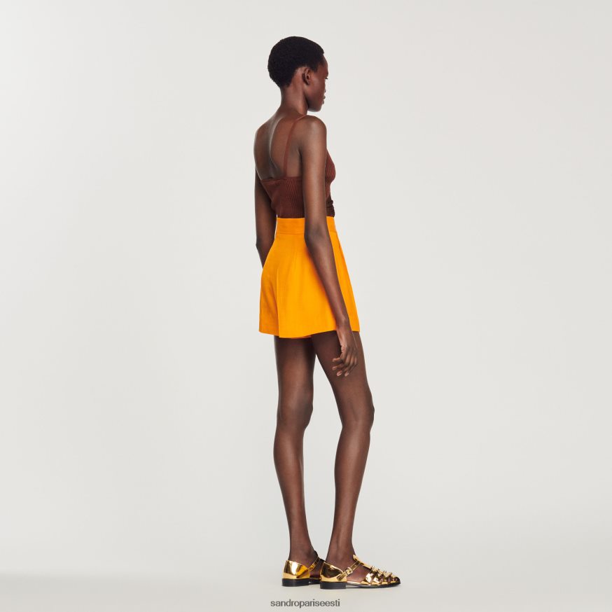 Sandro Paris kehakate naised laia säärega lühikesed püksid BN4RF387 oranž