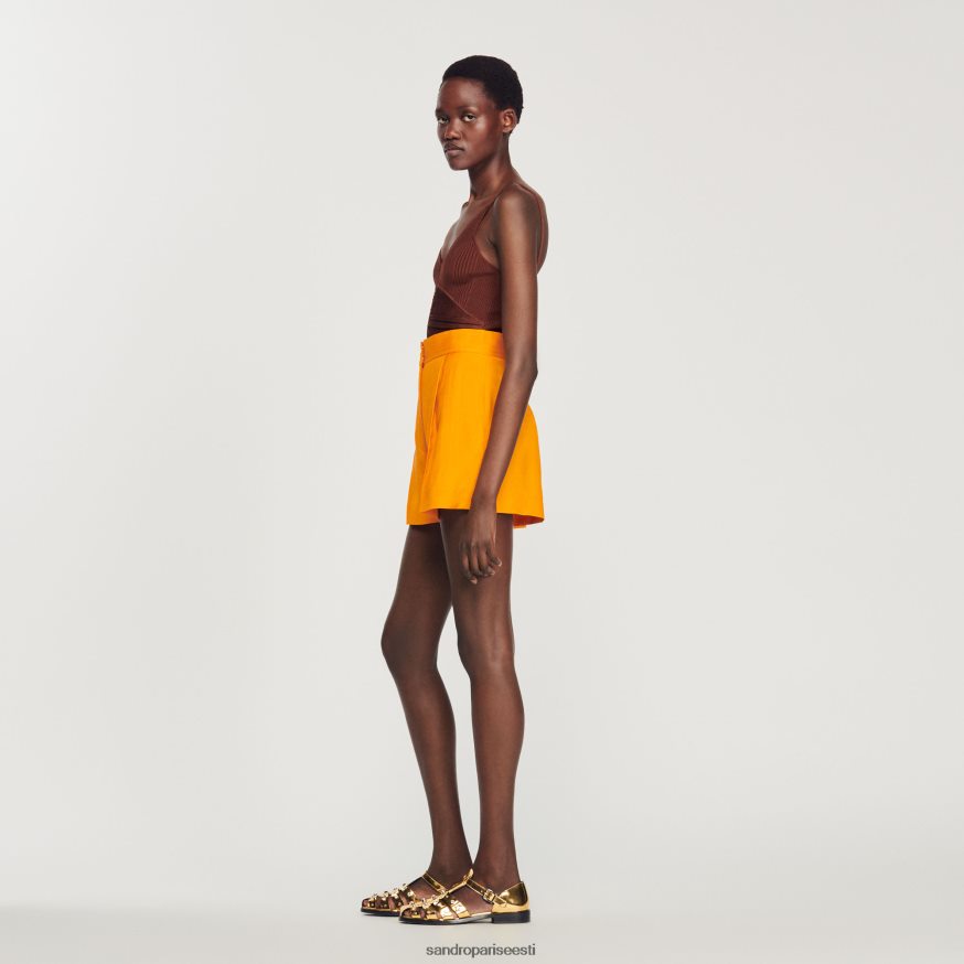 Sandro Paris kehakate naised laia säärega lühikesed püksid BN4RF387 oranž