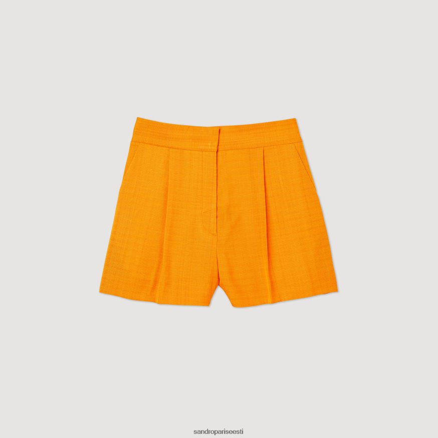 Sandro Paris kehakate naised laia säärega lühikesed püksid BN4RF387 oranž