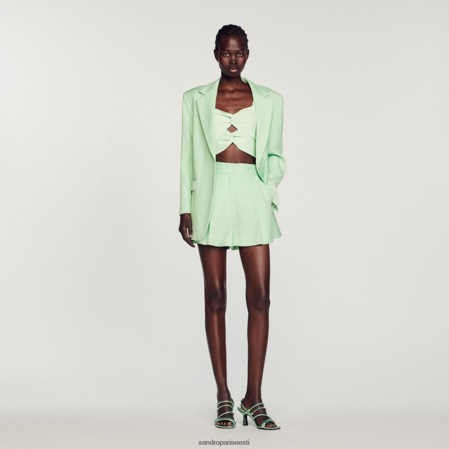 Sandro Paris kehakate naised laia säärega lühikesed püksid BN4RF456 heleroheline