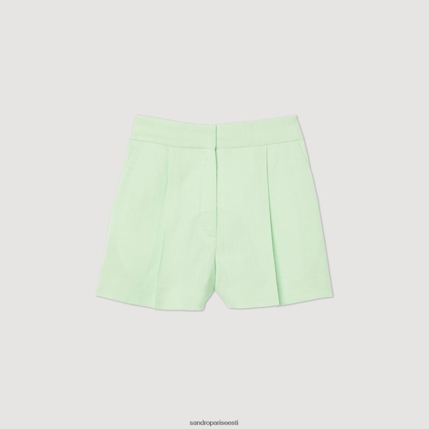 Sandro Paris kehakate naised laia säärega lühikesed püksid BN4RF456 heleroheline