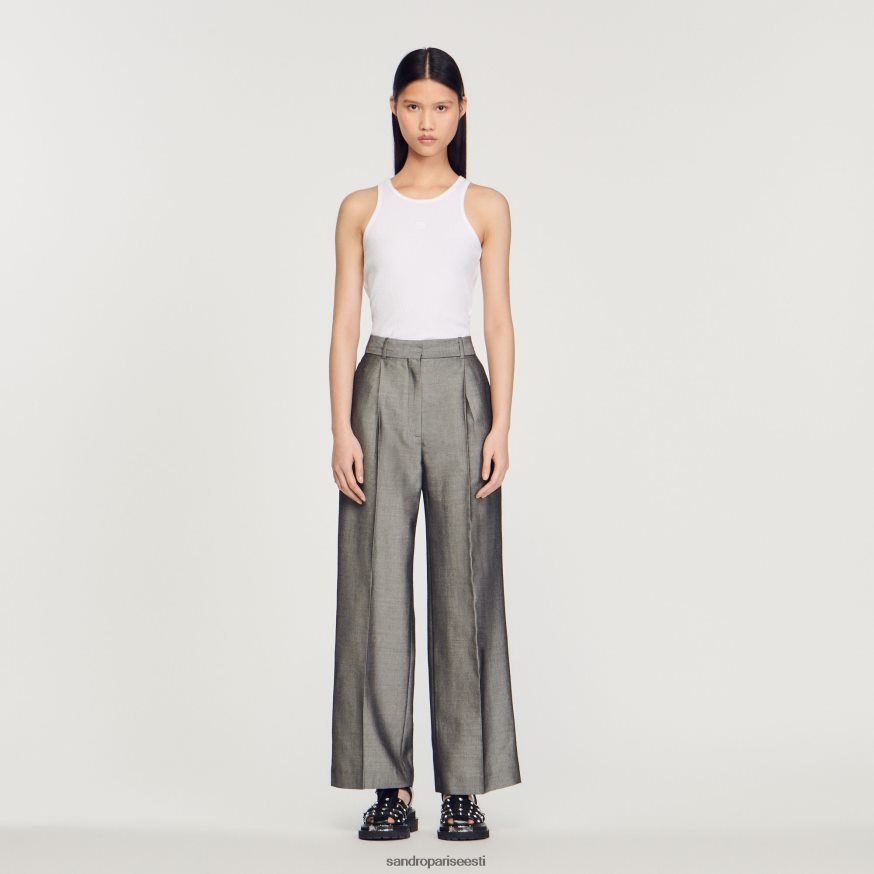 Sandro Paris kehakate naised laia säärega püksid BN4RF277 hall