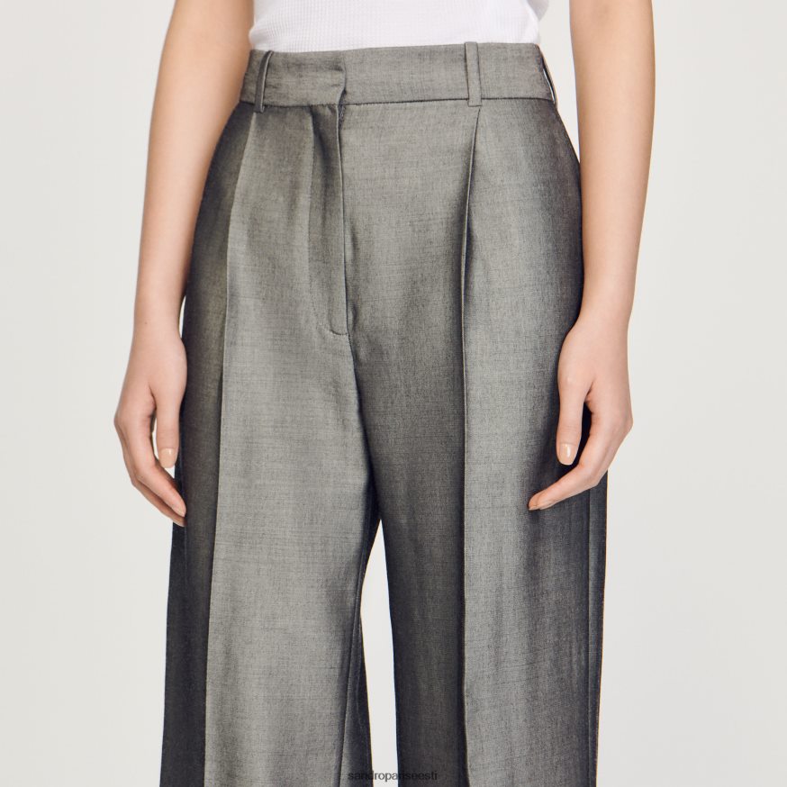 Sandro Paris kehakate naised laia säärega püksid BN4RF277 hall