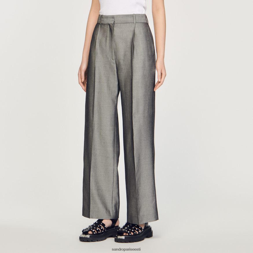 Sandro Paris kehakate naised laia säärega püksid BN4RF277 hall