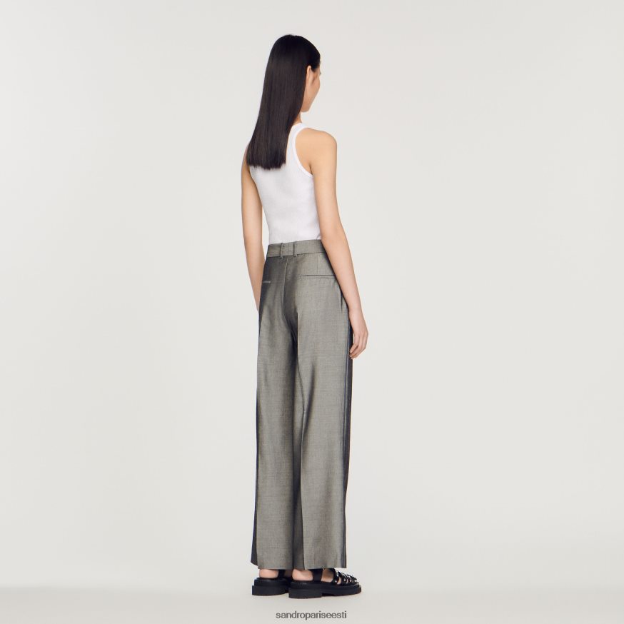 Sandro Paris kehakate naised laia säärega püksid BN4RF277 hall