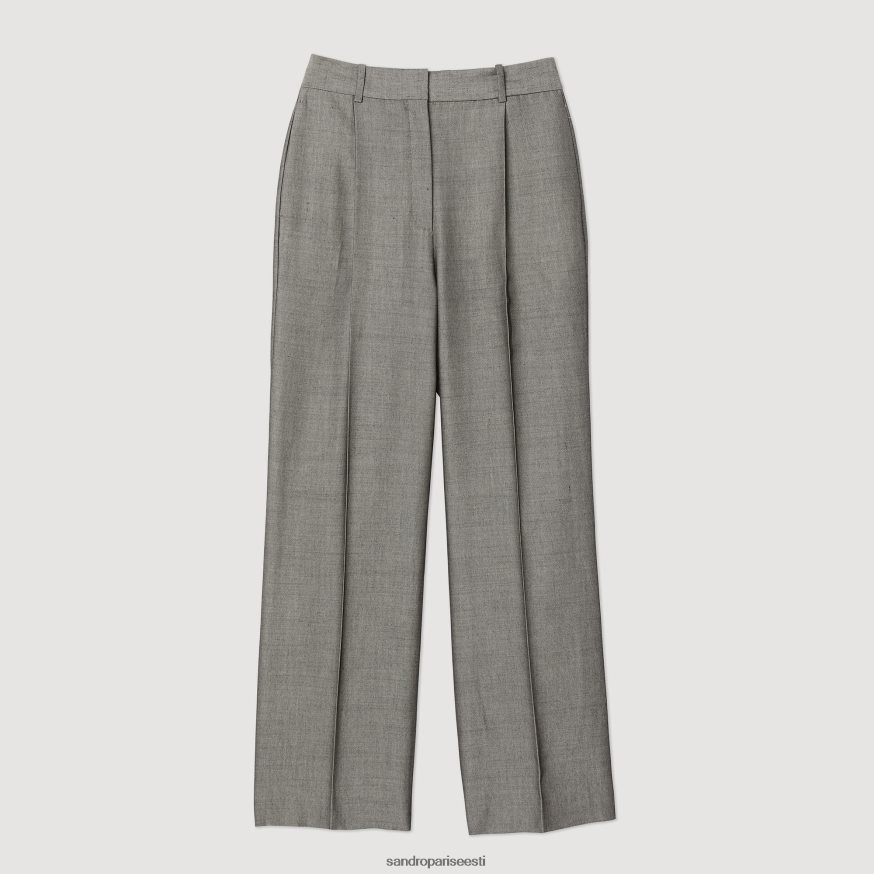 Sandro Paris kehakate naised laia säärega püksid BN4RF277 hall