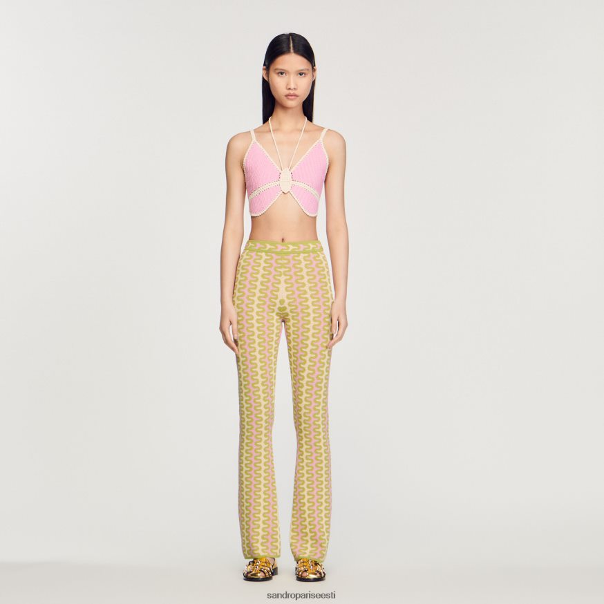 Sandro Paris kehakate naised mustriga kootud püksid BN4RF178 mitmevärviline