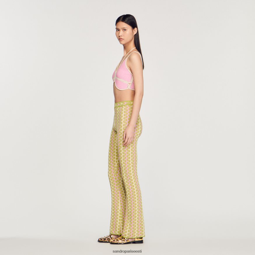 Sandro Paris kehakate naised mustriga kootud püksid BN4RF178 mitmevärviline