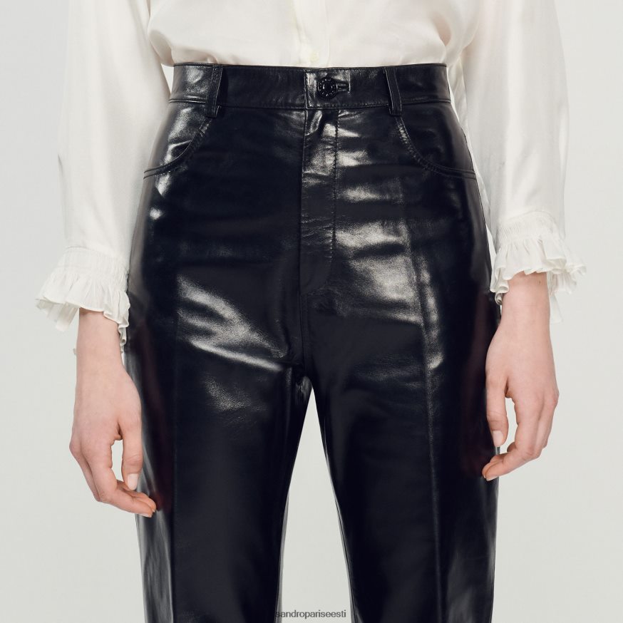 Sandro Paris kehakate naised nahkpüksid BN4RF200 must