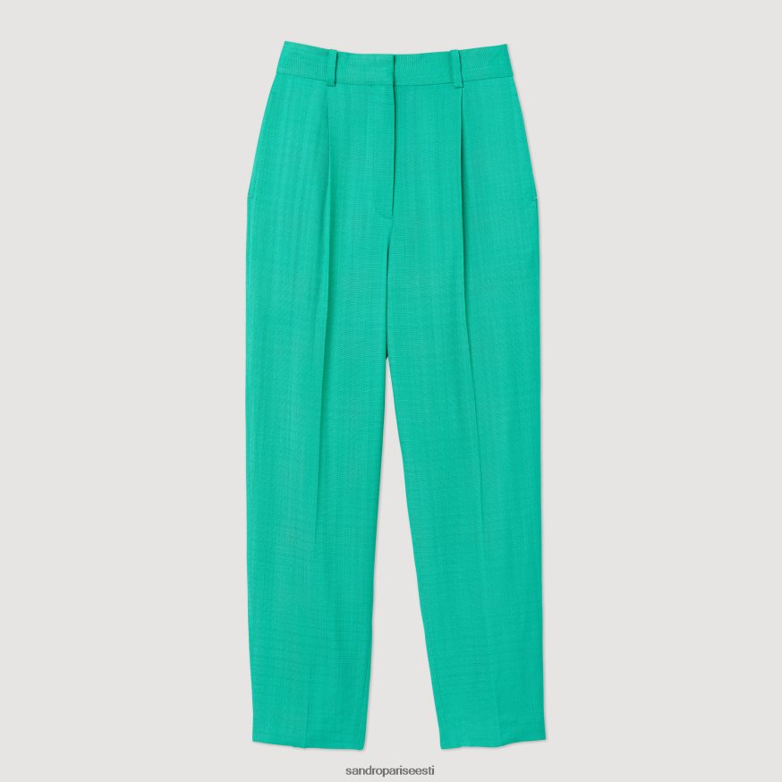 Sandro Paris kehakate naised sirge säärega püksid BN4RF280 emeraude roheline