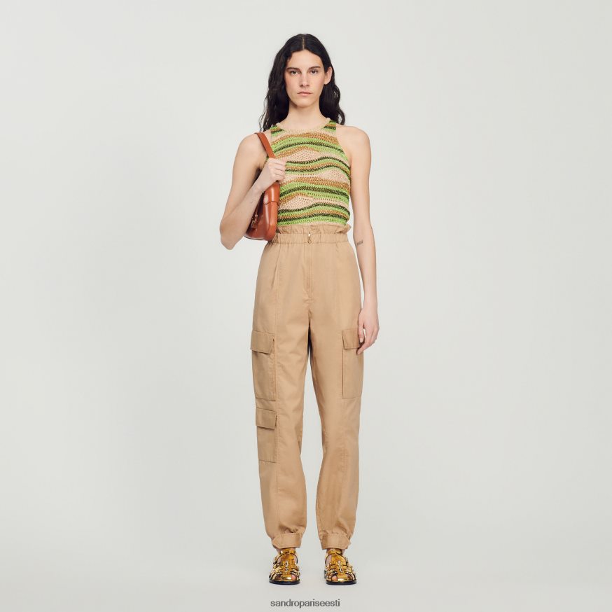 Sandro Paris kehakate naised taskutega püksid BN4RF185 liiv