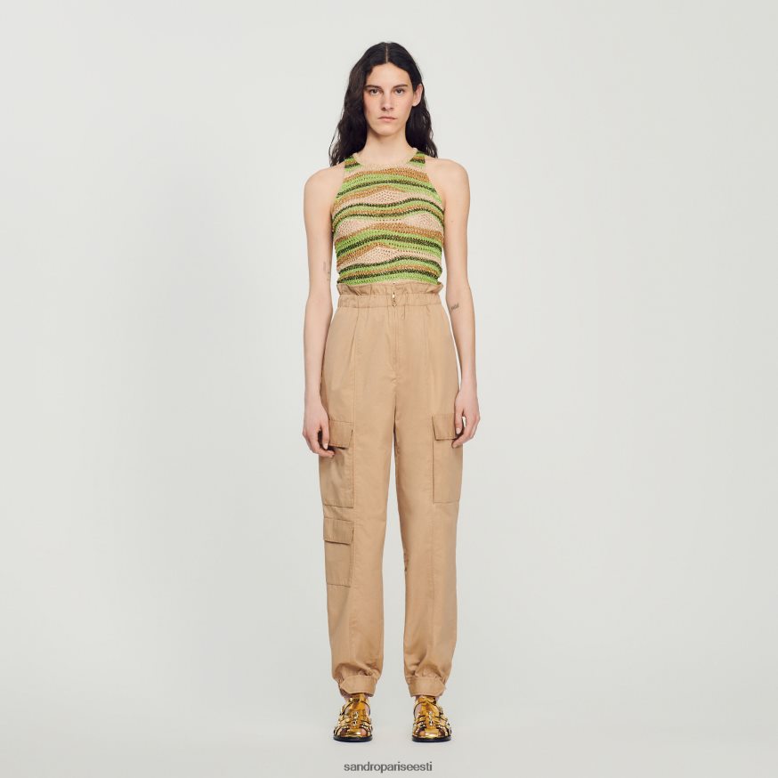 Sandro Paris kehakate naised taskutega püksid BN4RF185 liiv