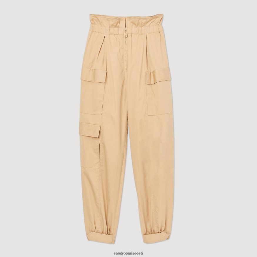 Sandro Paris kehakate naised taskutega püksid BN4RF185 liiv