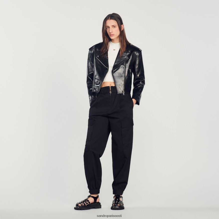 Sandro Paris kehakate naised taskutega püksid BN4RF186 must