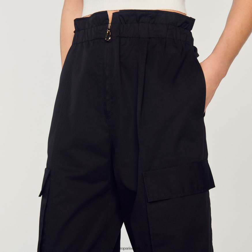 Sandro Paris kehakate naised taskutega püksid BN4RF186 must