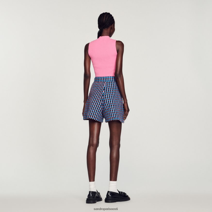 Sandro Paris kehakate naised tviidpüksid BN4RF447 blanc/sinine