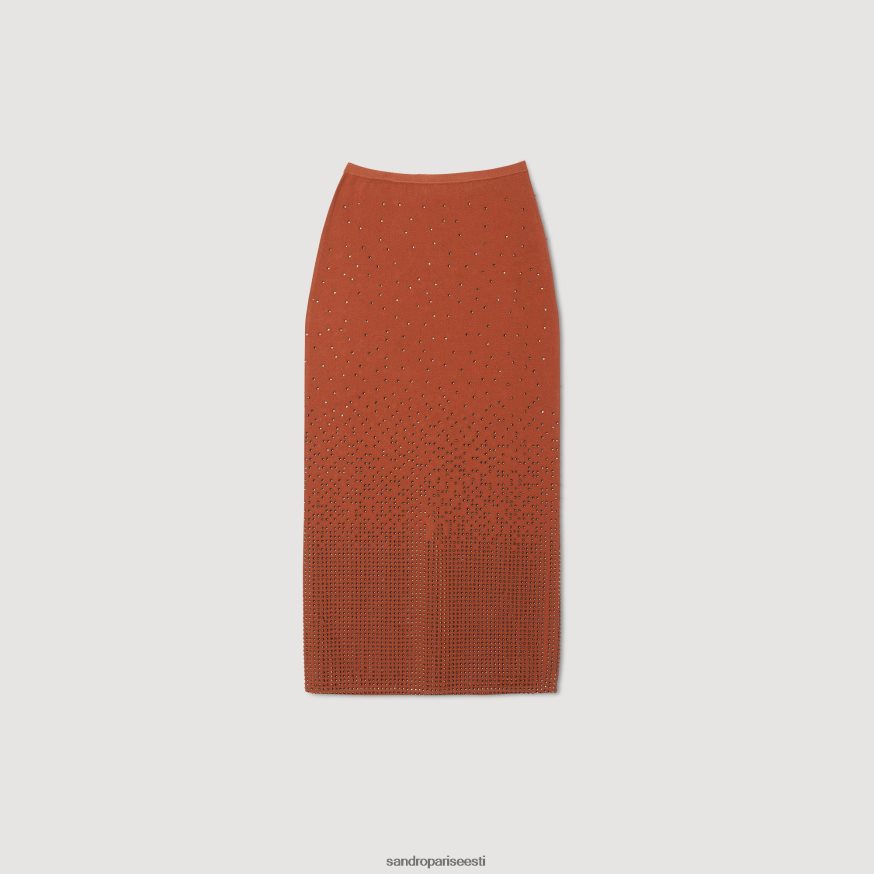 Sandro Paris kehakate naised kivist kaunistustega midiseelik BN4RF76 pruun