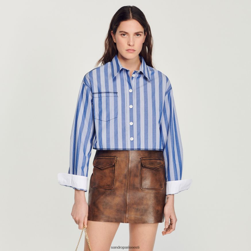 Sandro Paris kehakate naised lühike hädas nahast seelik BN4RF453 must pruun