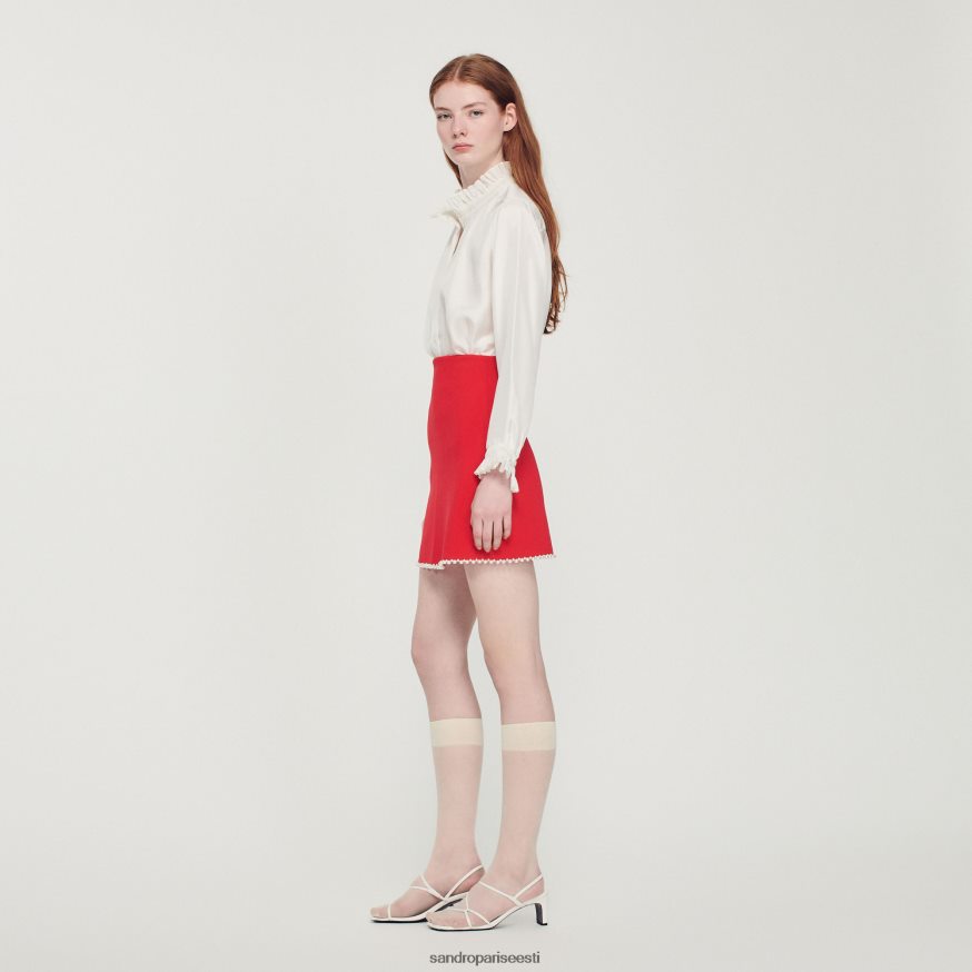 Sandro Paris kehakate naised lühike helmestega seelik BN4RF244 punane