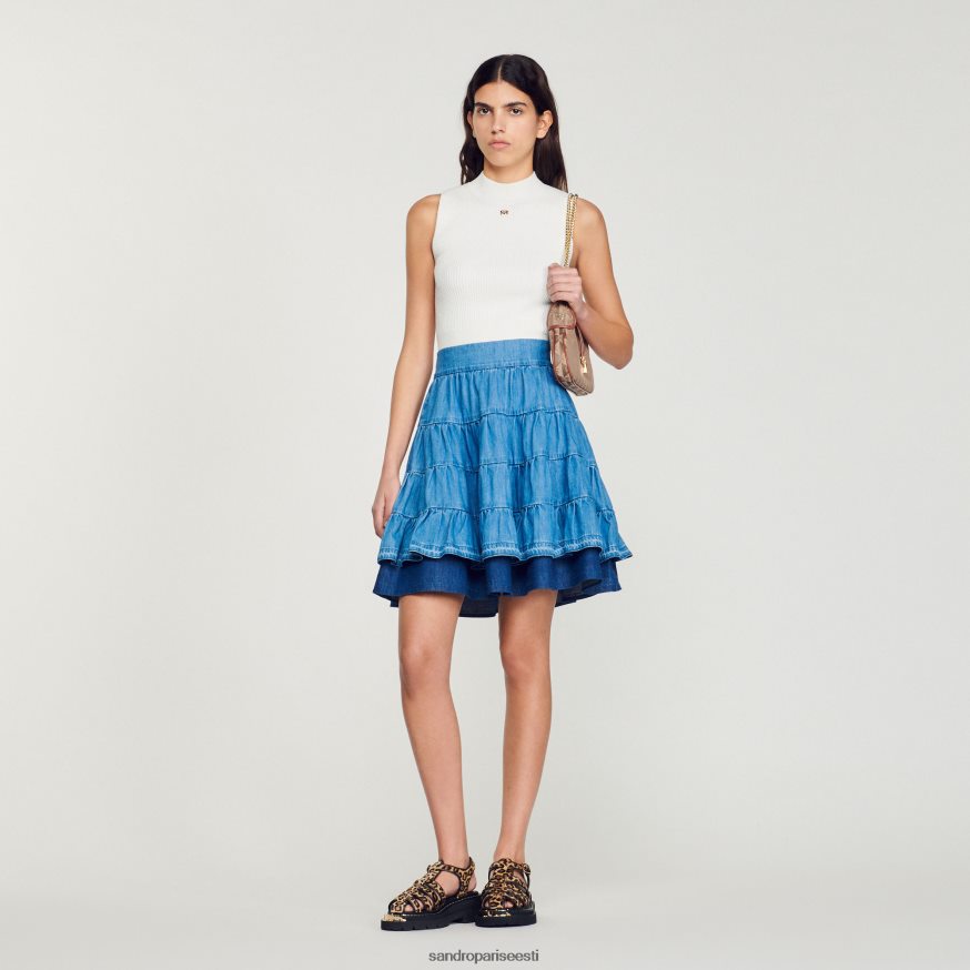 Sandro Paris kehakate naised lühike teksaseelik BN4RF403 sinised teksad