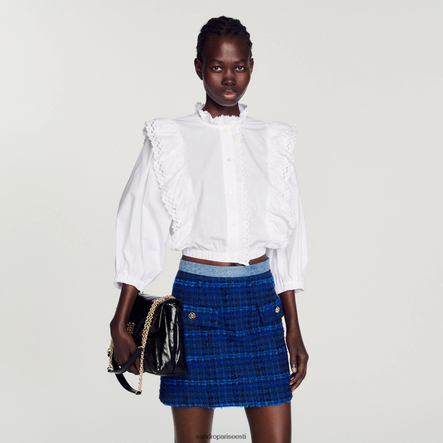 Sandro Paris kehakate naised lühike tviidseelik BN4RF295 elektrisinine