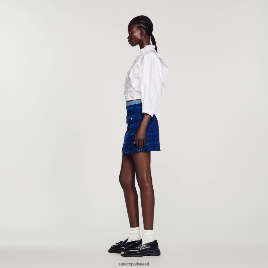 Sandro Paris kehakate naised lühike tviidseelik BN4RF295 elektrisinine